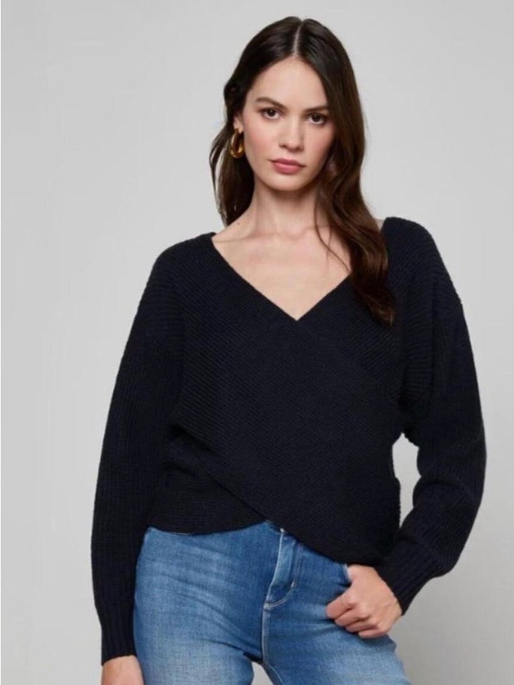 L’Agence Antonella Surplus Black Sweater Size XS